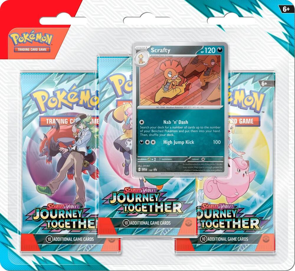 Pokemon: Journey Together: 3 Pack Blister