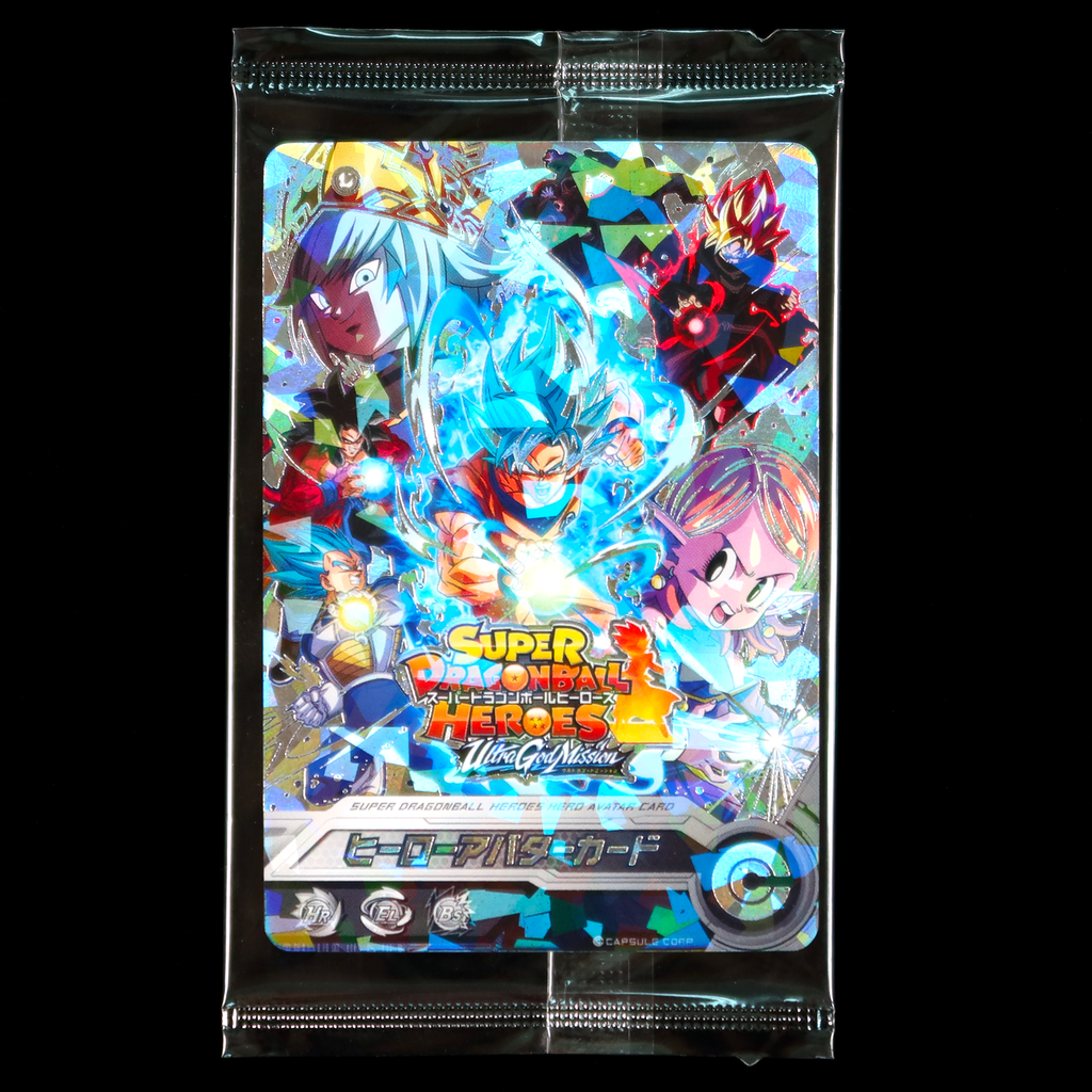 SUPER DRAGON BALL HEROES ULTRA GOD MISSION HERO AVATAR Parallel CARD in blister