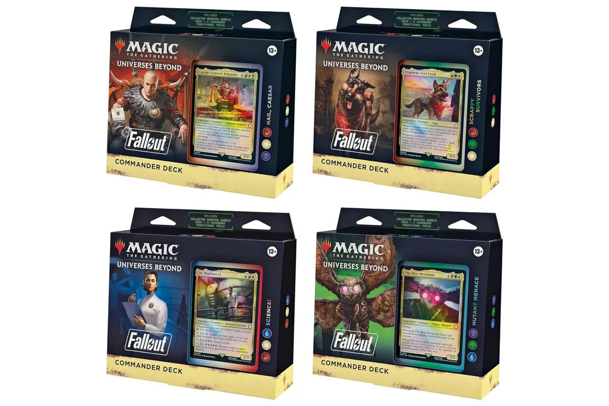 MtG: Fallout Commander Deck Display (4 Decks)