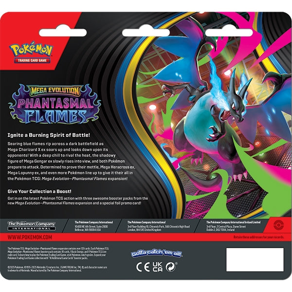 Pokemon TCG: Mega Evolution 02 - Phantasmal Flames Three-Booster Blister (Weavile) (presale)