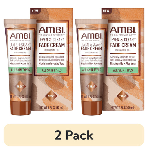 (2 pack) AMBI Even & Clear Facial Fade Cream, Hydroquinone Free, 1 oz