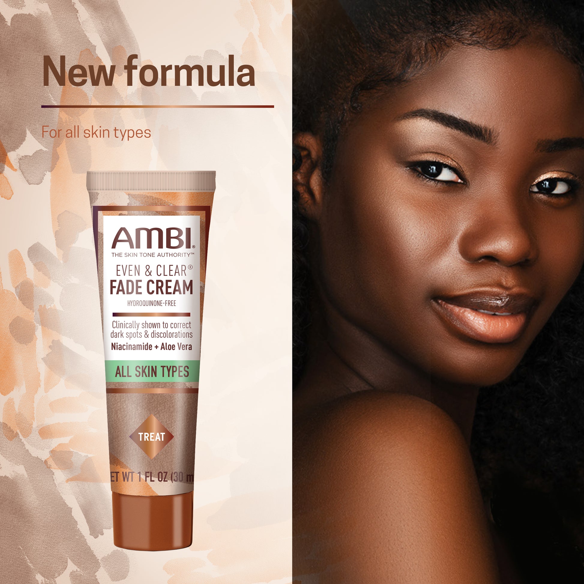 (2 pack) AMBI Even & Clear Facial Fade Cream, Hydroquinone Free, 1 oz