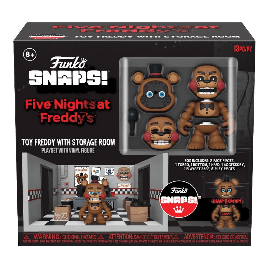 Funko - Five Nights at Freddy's - Snaps Toy Freddy with Storage Room Playset