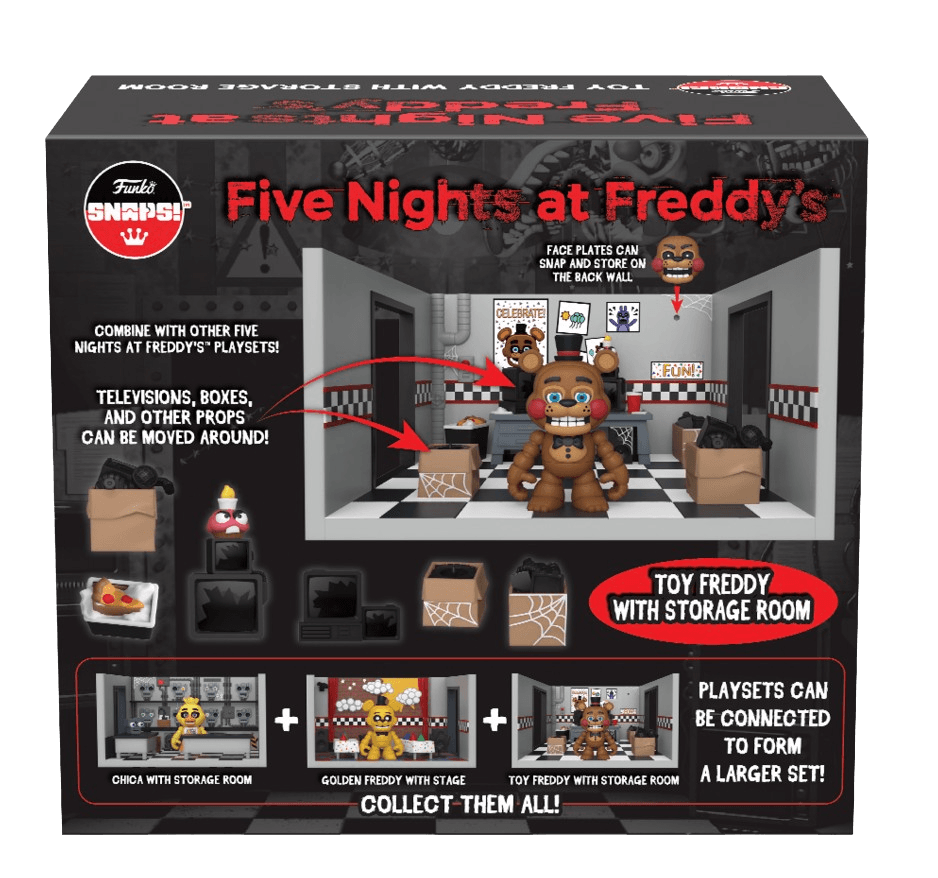 Funko - Five Nights at Freddy's - Snaps Toy Freddy with Storage Room Playset