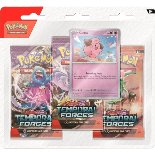 Pokemon TCG - Scarlet & Violet - Temporal Forces - 3-Pack Blister (Cleffa)