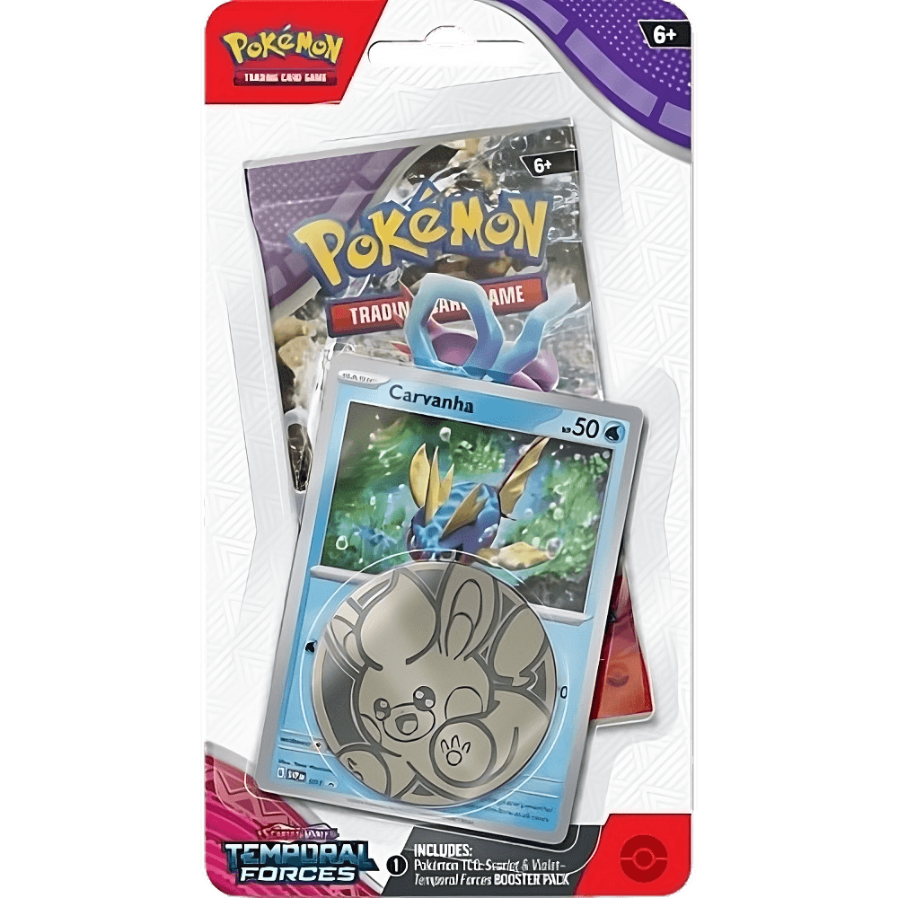 Pokemon TCG - Scarlet & Violet - Temporal Forces - Premium Checklane Blister Pack (Carvanha)